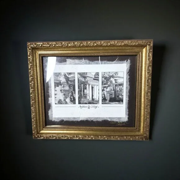 Vintage Signed Chadwick B.Chrysler Ink Drawing of Anderson College 3 Original Bu - Picture 3 of 7